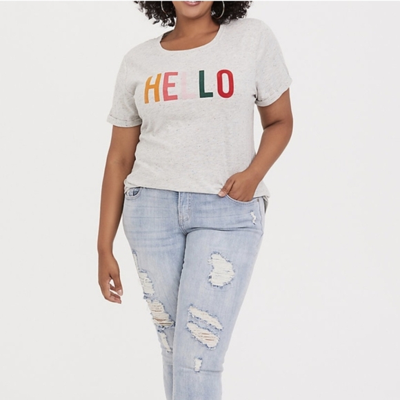 Torrid Hello Confetti T-shirt - Picture 2 of 8